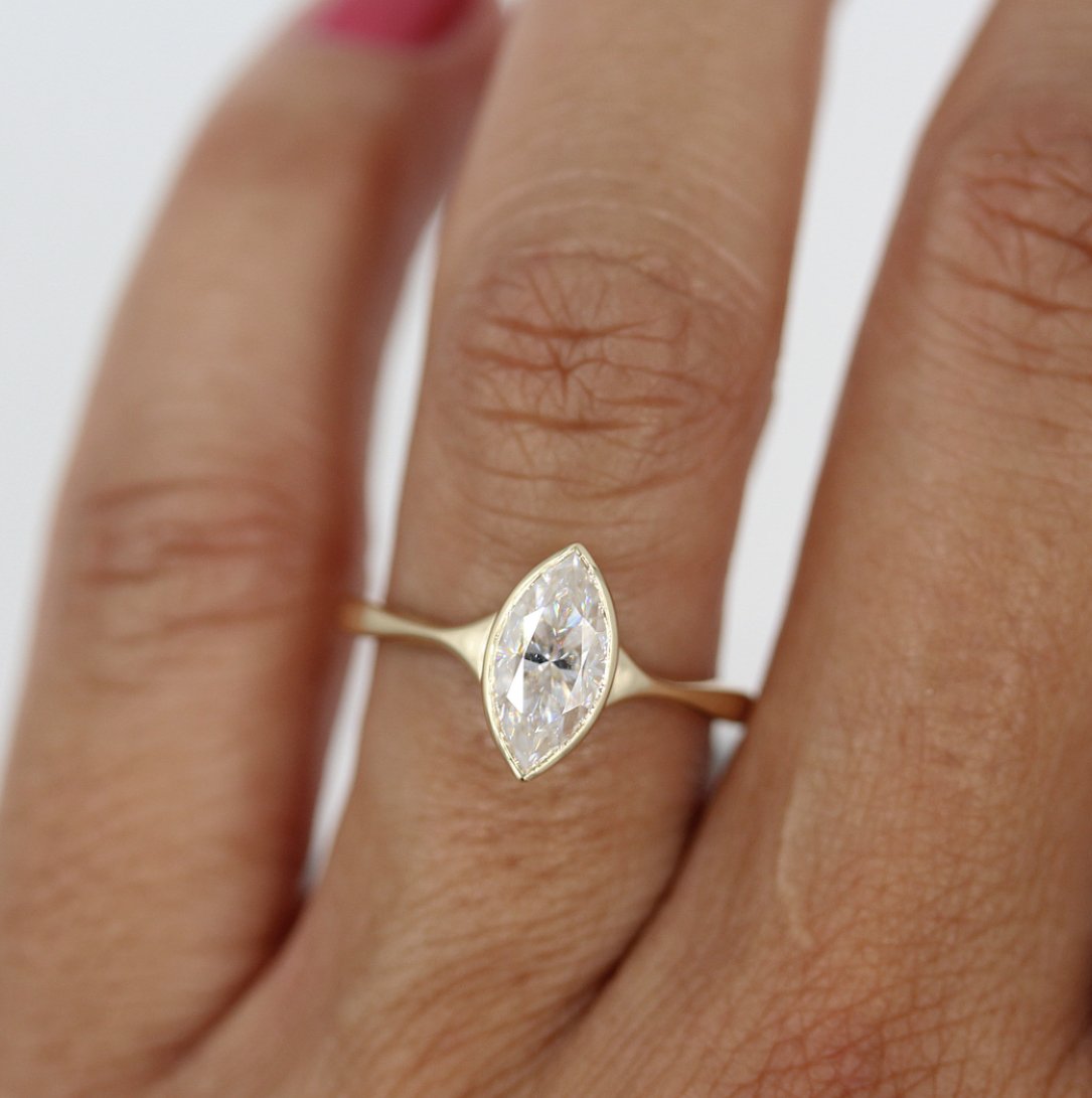 Bezel sale marquise ring