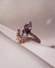 3.09 CT Pear Cut Moissanite Solitaire Bridal Ring Set - Barbara Maison 