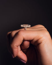 2.48 CT Marquise Cut Solitaire Moissanite Engagement Ring With Hidden Halo Setting - Barbara Maison 