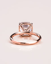 3.2 CT Asscher Solitaire Moissanite Engagement Ring - Barbara Maison 