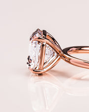 3.2 CT Asscher Solitaire Moissanite Engagement Ring - Barbara Maison 