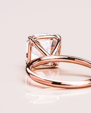 3.2 CT Asscher Solitaire Moissanite Engagement Ring - Barbara Maison 