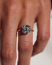 3.2 CT Asscher Solitaire Moissanite Engagement Ring - Barbara Maison 