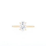 1.33 CT-5.18 CT Oval Cut Solitaire Moissanite Engagement Ring - Barbara Maison 