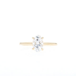 1.33 CT-5.18 CT Oval Cut Solitaire Moissanite Engagement Ring - Barbara Maison 