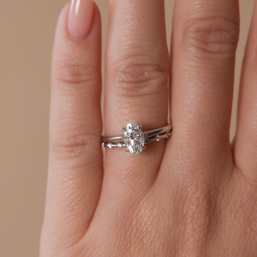 0.07 Dainty Moissanite Wedding Band