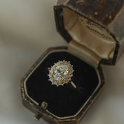 0.84 CT-1.91 CT Oval Halo Moissanite Engagement Ring - Barbara Maison 