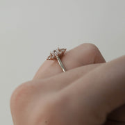 0.84 CT-1.91 CT Oval Cut Halo Moissanite Engagement Ring - Barbara Maison 