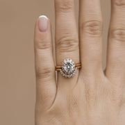 Curved Moissanite Wedding Band