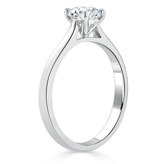 1.0 CT Radiant Cut Solitaire Moissanite Engagement Ring - Barbara Maison 