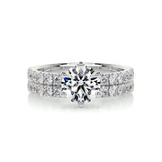 1.50 CT Round Solitaire CVD F/VS Diamond Bridal Ring Set - Barbara Maison 