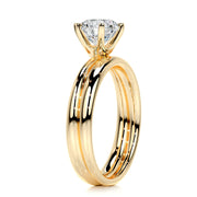 1.50 CT Round Solitaire CVD F/VS Diamond Bridal Ring Set - Barbara Maison 