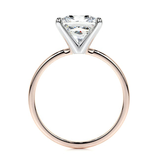 3.0 CT Princess Solitaire CVD F/VS2 Diamond Engagement Ring - Barbara Maison 