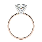 3.0 CT Princess Solitaire CVD F/VS2 Diamond Engagement Ring - Barbara Maison 