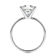 3.0 CT Princess Solitaire CVD F/VS2 Diamond Engagement Ring - Barbara Maison 