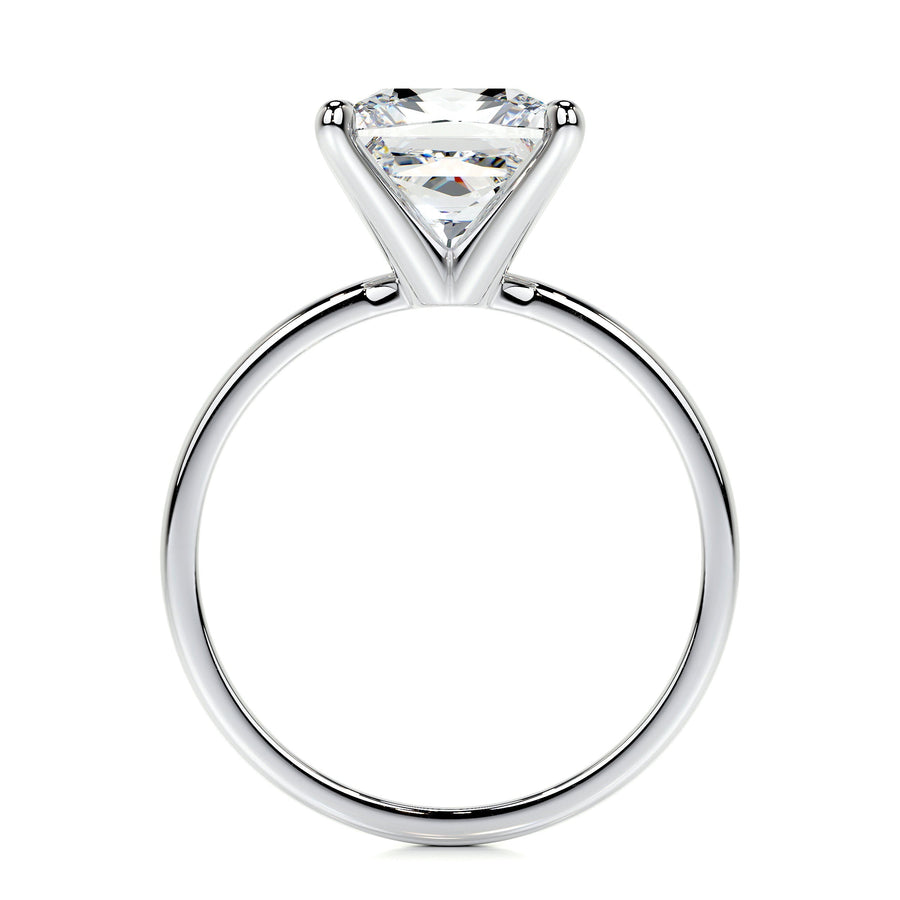 3.0 CT Princess Solitaire CVD F/VS2 Diamond Engagement Ring - Barbara Maison 