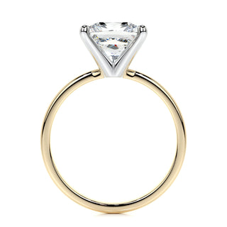 3.0 CT Princess Solitaire CVD F/VS2 Diamond Engagement Ring - Barbara Maison 