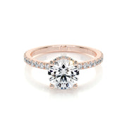 1.50 CT Round Hidden Halo CVD E/VS2 Diamond Engagement Ring - Barbara Maison 