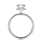 1.50 CT Round Hidden Halo CVD E/VS2 Diamond Engagement Ring - Barbara Maison 