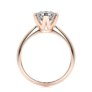 1.50 CT Round Solitaire CVD F/VS2 Diamond Engagement Ring - Barbara Maison 