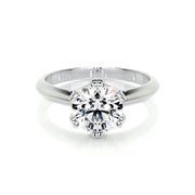 1.50 CT Round Solitaire CVD F/VS2 Diamond Engagement Ring - Barbara Maison 