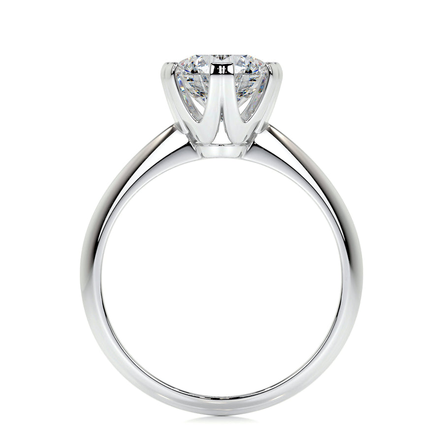 1.50 CT Round Solitaire CVD F/VS2 Diamond Engagement Ring - Barbara Maison 