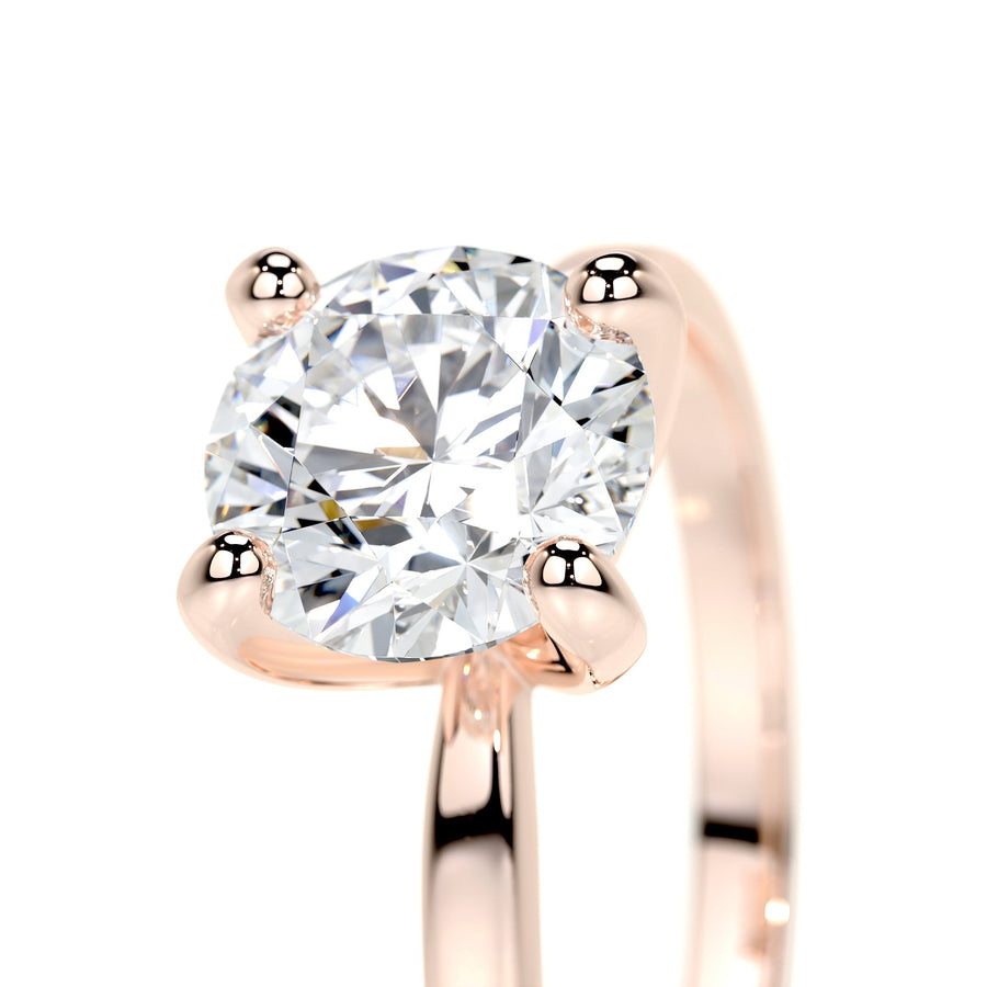 1.50 CT Round Solitaire CVD E/VVS2 Diamond Engagement Ring - Barbara Maison 
