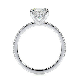 1.50 CT Oval Hidden Halo CVD D/VS2 Diamond Engagement Ring - Barbara Maison 