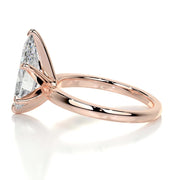 5.0 CT Pear Solitaire CVD F/VS2 Diamond Engagement Ring - Barbara Maison 