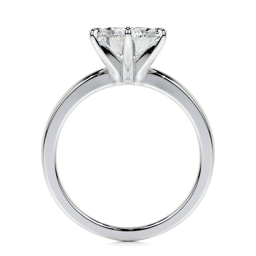 5.0 CT Pear Solitaire CVD F/VS2 Diamond Engagement Ring - Barbara Maison 