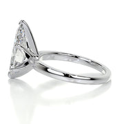 5.0 CT Pear Solitaire CVD F/VS2 Diamond Engagement Ring - Barbara Maison 