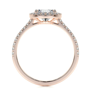 2.0 CT Pear Halo CVD F/VS2 Diamond Engagement Ring - Barbara Maison 