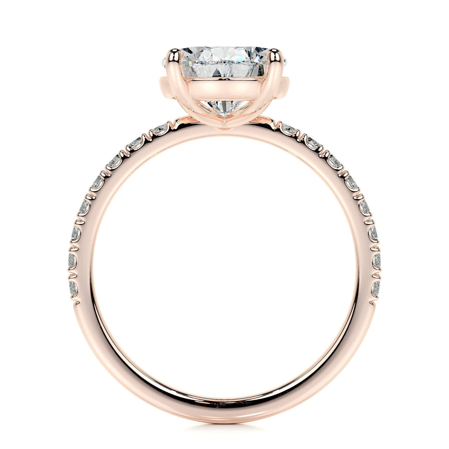 5.0 CT Pear Solitaire CVD F/VS2 Diamond Engagement Ring - Barbara Maison 