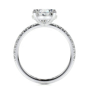 5.0 CT Pear Solitaire CVD F/VS2 Diamond Engagement Ring - Barbara Maison 
