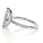 5.0 CT Pear Solitaire CVD F/VS2 Diamond Engagement Ring - Barbara Maison 