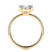 5.0 CT Pear Solitaire CVD F/VS2 Diamond Engagement Ring - Barbara Maison 