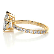 1.50 CT Pear Solitaire CVD G/VS2 Diamond Engagement Ring - Barbara Maison 