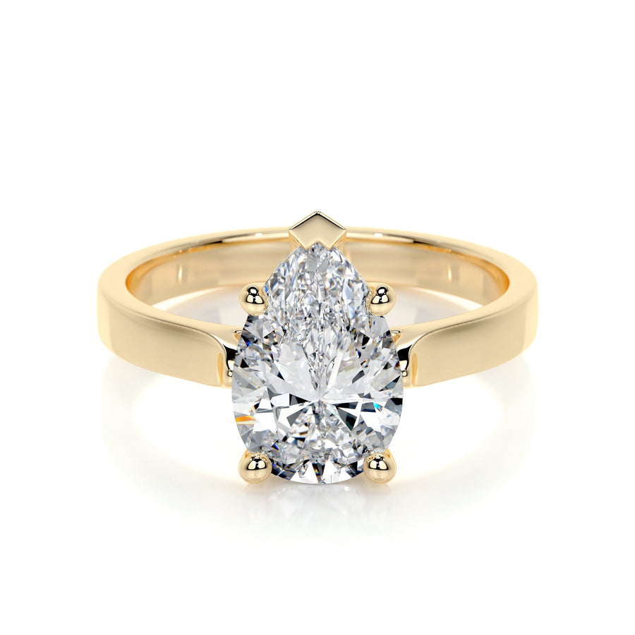2.0 CT Round Solitaire CVD E/VS2 Diamond Engagement Ring - Barbara Maison 