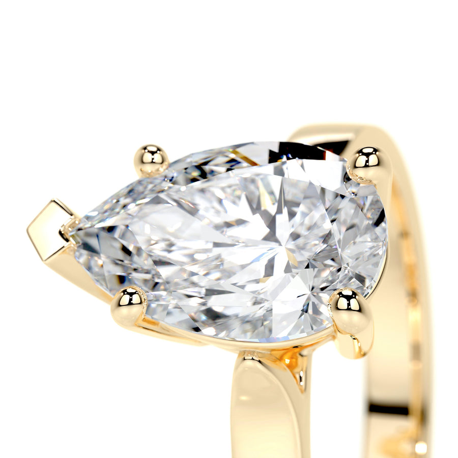 2.0 CT Round Solitaire CVD E/VS2 Diamond Engagement Ring - Barbara Maison 