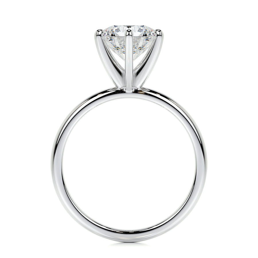 2.0 CT Round Solitaire CVD E/VS2 Diamond Engagement Ring - Barbara Maison 