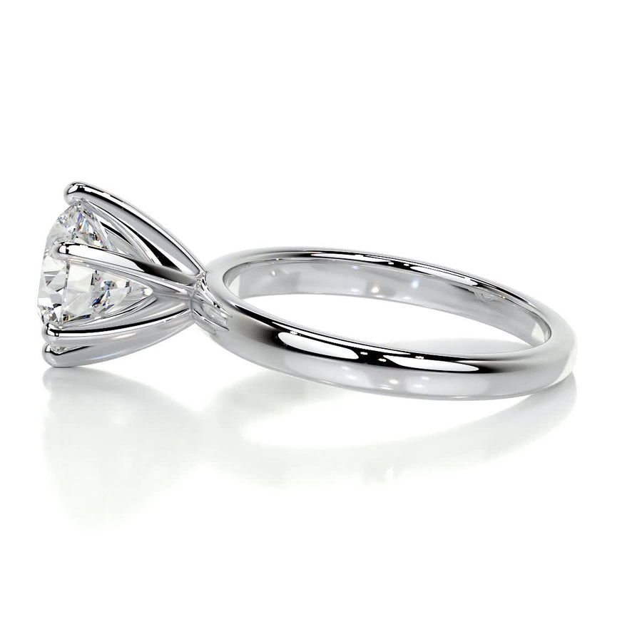 2.0 CT Round Solitaire CVD E/VS2 Diamond Engagement Ring - Barbara Maison 