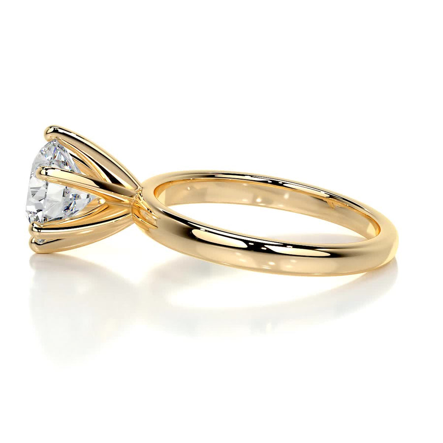 2.0 CT Round Solitaire CVD E/VS2 Diamond Engagement Ring - Barbara Maison 