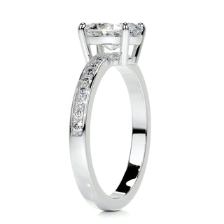 1.0 CT Oval Solitaire CVD F/SI1 Diamond Engagement Ring - Barbara Maison 