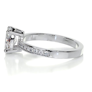 1.0 CT Oval Solitaire CVD F/SI1 Diamond Engagement Ring - Barbara Maison 