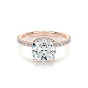 2.0 CT Cushion Hidden Halo CVD E/VS1 Diamond Engagement Ring - Barbara Maison 