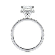 2.0 CT Cushion Hidden Halo CVD E/VS1 Diamond Engagement Ring - Barbara Maison 