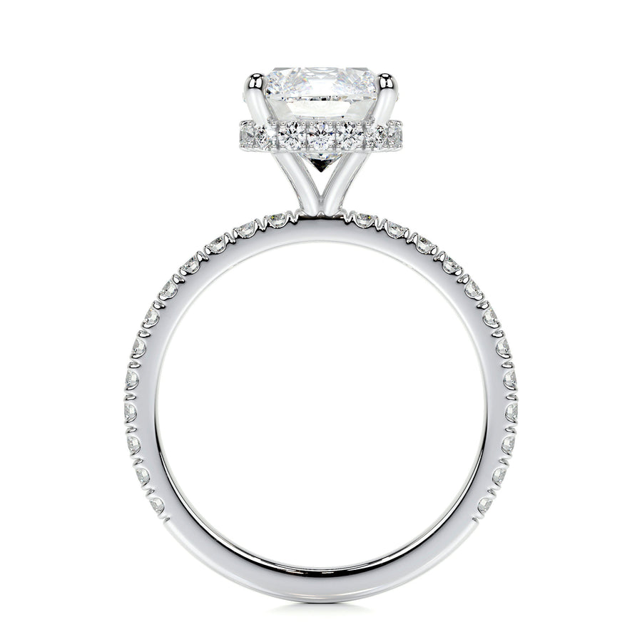 2.0 CT Cushion Hidden Halo CVD E/VS1 Diamond Engagement Ring - Barbara Maison 