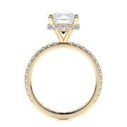 2.0 CT Cushion Hidden Halo CVD E/VS1 Diamond Engagement Ring - Barbara Maison 