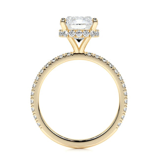 2.0 CT Cushion Hidden Halo CVD E/VS1 Diamond Engagement Ring - Barbara Maison 