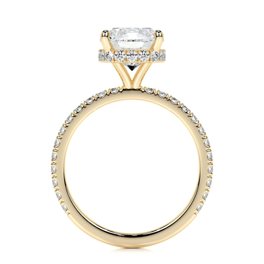 2.0 CT Cushion Hidden Halo CVD E/VS1 Diamond Engagement Ring - Barbara Maison 